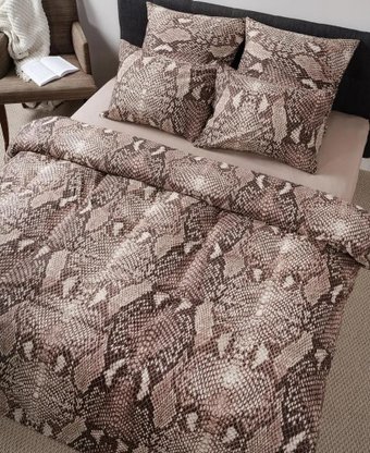 Евро комплект постельного белья Luisa de Rizzo Змеиная кожа Евро 20280-1+71141-25 (наволочки 70x70)