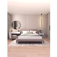 Кровать MONOFIX Лотти 160x200 (микровелюр/капучино)