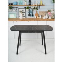 Кухонный стол Listvig Винер Mini R раздвижной (камень пьетра гриджиа/черный) в Бресте