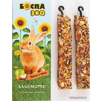 Лакомство для грызунов Боспа ЭКО Палочки для крупных грызунов с фруктами и орехами 90 г