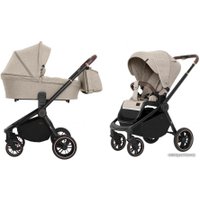 Универсальная коляска Carrello Epica 2022 CRL-8510/1 (2 в 1, almond beige, черная рама)