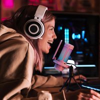 Проводной микрофон Tonor TC310 (розовый)