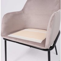 Стул с подлокотниками Алвест AV 318 (светло-коричневый бархат H-61/черный)