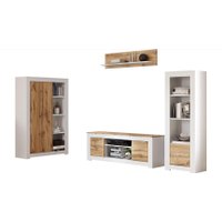 Шкаф распашной Involux Илва 164H002 (белый/дуб натюрель)