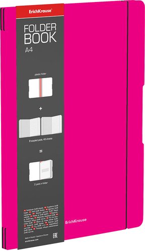 Общая тетрадь Erich Krause FolderBook Neon 56103 (2 блока по 48 листов, розовый)
