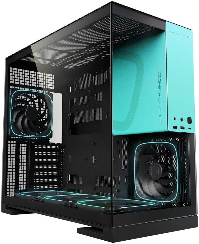 Корпус Geometric Future Model 5 5FAN (черный/бирюзовый)