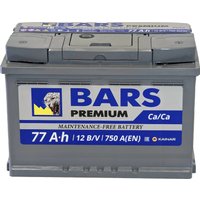 Автомобильный аккумулятор BARS Premium 77 R+ (77 А·ч) + Бесплатная диагностика подвески или -30% на замену масла