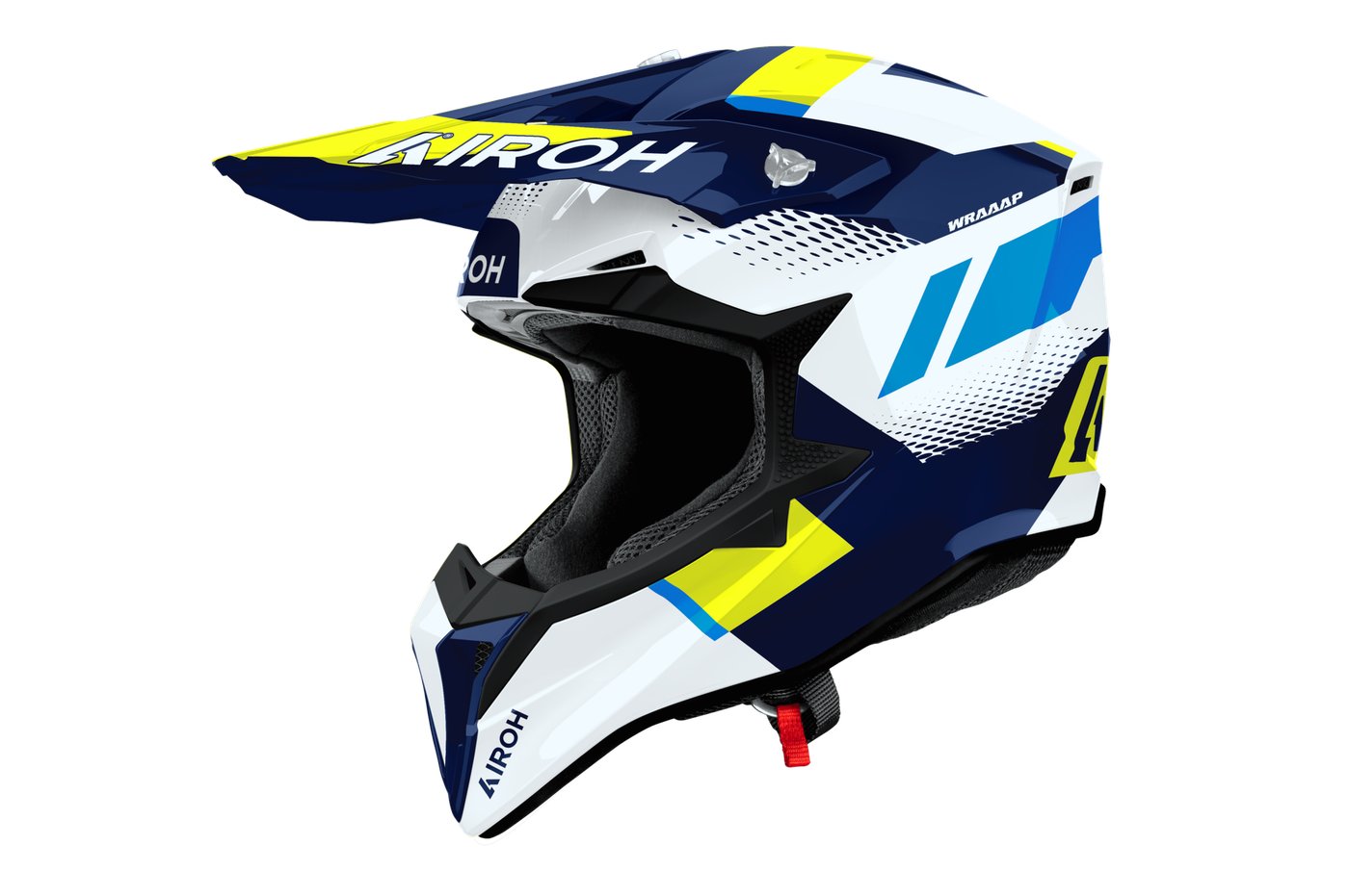 Мотошлем Airoh WRAAAP Vision WRAV31-XXS (XXS, желтый/синий глянец)