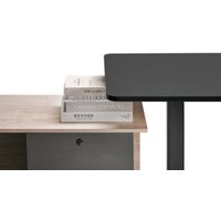 Стол для работы стоя ErgoSmart Electric Desk Prime 1200х650х18 мм (дуб мореный/черный)
