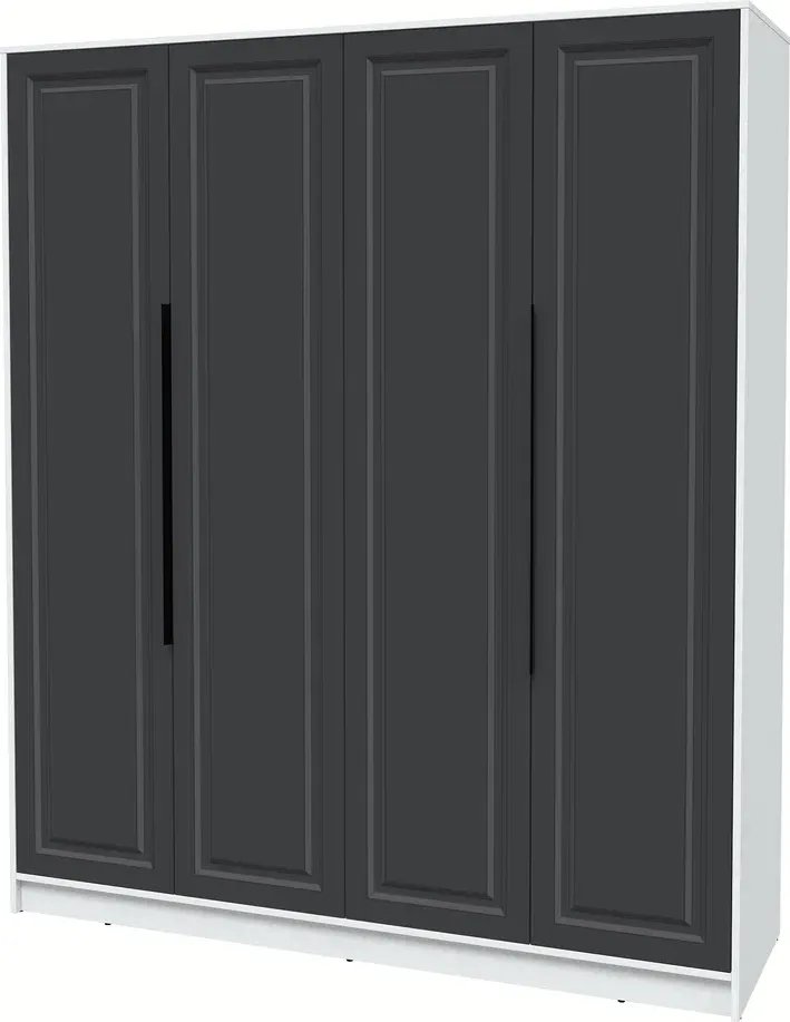 

Шкаф распашной Интерлиния Концепт КТ-Ш4 Деко (белый платинум/пепел)