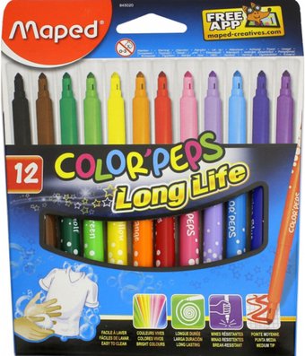 Фломастеры Maped Color Peps Long Life (12 шт)