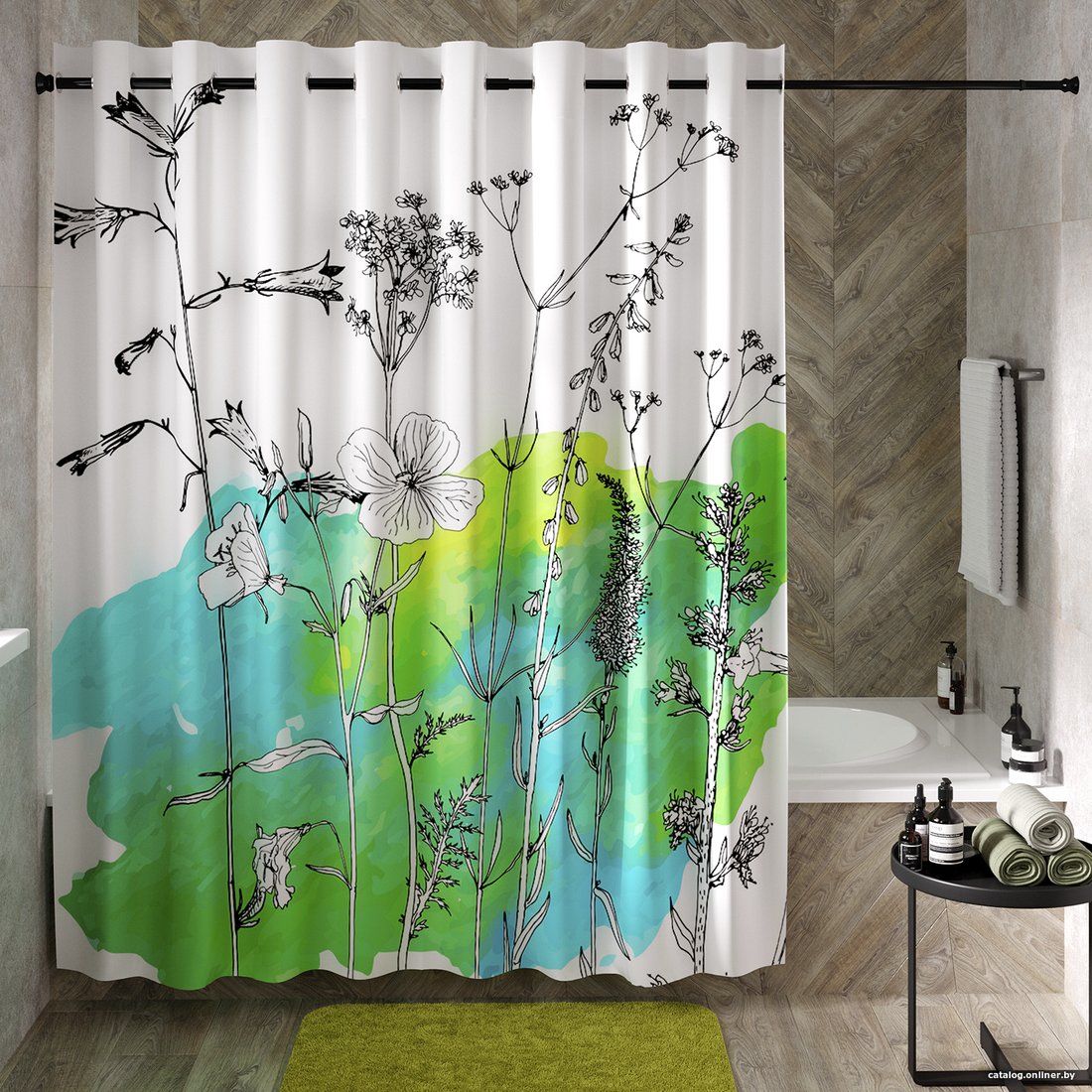 Шторка-занавеска для ванны Wasserkraft Dill SC-39103
