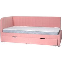 Кровать-тахта DiArt София левая (велюр Ultra Rose)