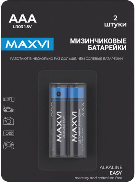 

Батарейка Maxvi MBLR03ES2 AAA 2 шт