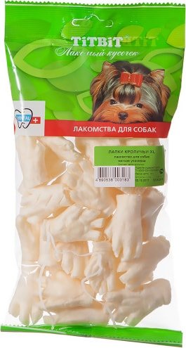 

Лакомство для собак TiTBiT Лапки кроличьи XL 70 г
