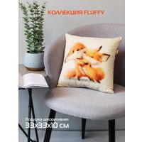 Декоративная подушка Matex Fluffy. Рыжики 61-687 (белый/оранжевый/лососевый)