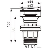 Донный клапан Ferro S287PP-B