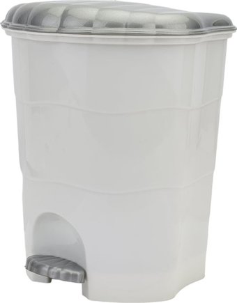 Мусорное ведро Violet 151101 (11л, бело-серый)