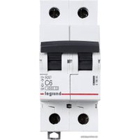 Выключатель автоматический Legrand RX3 2P C 6A 4.5кА 2M 419694