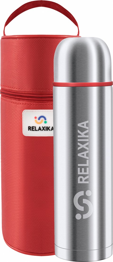 

Термос Relaxika 102 P в термочехле 1.2л (красный/серебристый)