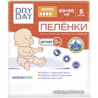 Пеленка одноразовая Modum Dry Day Super детские 0+ 60x90 (5 шт)