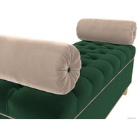 Банкетка Лига диванов Глория 113660 (велюр зеленый/бежевый/бежевый)