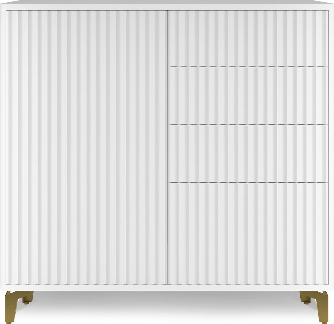 Комод Shtabe Royal 5063 эко (белый/золото)