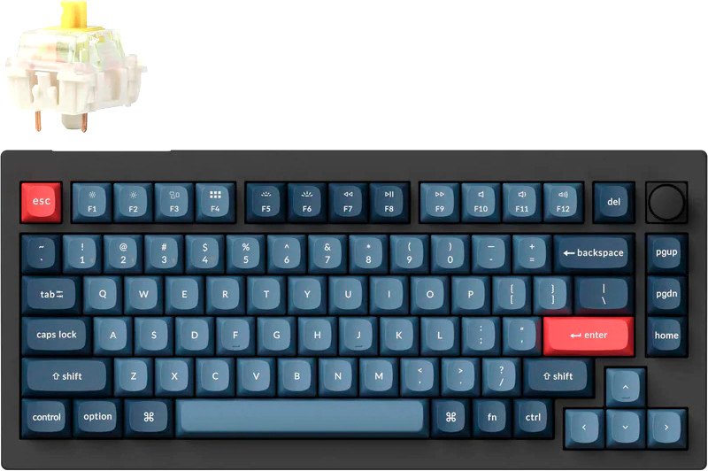 

Клавиатура Keychron V1 Max RGB V1M-D4-RU (Gateron Jupiter Banana)