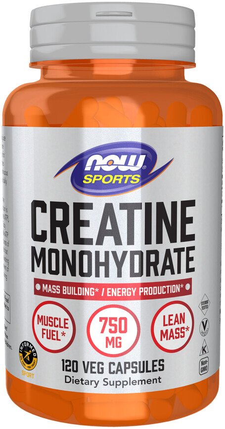Моногидрат креатина Now Foods Monohydrate Veg Capsules (120 капсул)