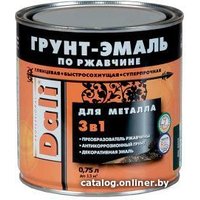 Грунт-эмаль Dali По ржавчине 3 в 1 0.75 л (серый графит)
