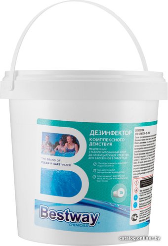 Химия для бассейна Bestway Дезинфектор комплексного действия DKM0.9TBW (45 таб x 20 г)