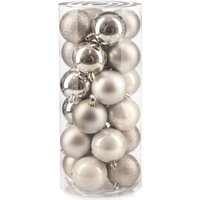 Елочная игрушка Ausini VT25-04003-2 (серебристый, 24 шт)