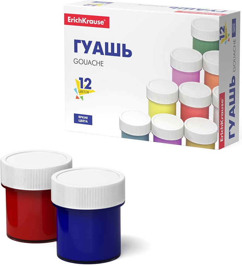 

Гуашь Erich Krause Basic 50544 (12 цветов)
