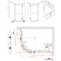 Душевой уголок Cezares Bergamo-W-RH-1-120/100-Arco-C-Cr-R-IV