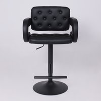 Стул с подлокотниками AksHome Elton (экокожа, черный/черный) в Бресте