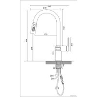 Смеситель Esko K15B LED (черный)