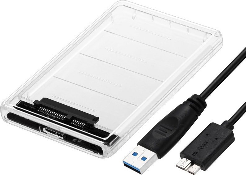 

Бокс для накопителей 2.5" USBTOP SATA – MiniUSB – USB3.0 (пластик, прозрачный)