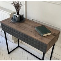 Консольный стол Shtabe Simple 7011 эко (графит/дуб веллингтон/черный)