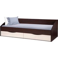 Кровать-тахта Олмеко Фея-3 90х200 (венге/вудлайн кремовый/белый)