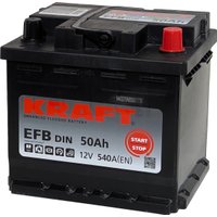 Автомобильный аккумулятор KRAFT EFB R+ (50 А·ч)