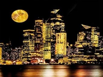 Картина по номерам ILikeGift Ночной город BHR0583