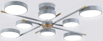 Подвесная люстра Ambrella light FL516339/8 GR/CP (серый/медь)