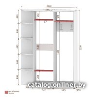 Шкаф-купе Кортекс-мебель Лагуна ШК09-01 правая консоль (венге/дуб сонома)