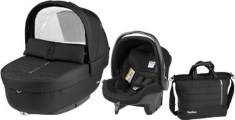 Люлька без шасси Peg Perego Set Elite Breeze (люлька, автокресло, сумка, черный)