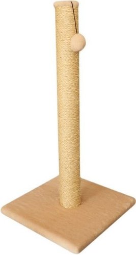 Когтеточка Cat House Столбик 75 (сизаль бежевый)