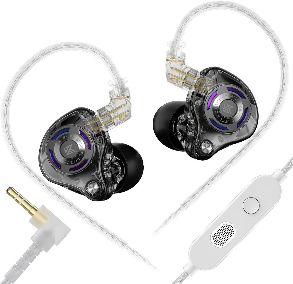 

Наушники KZ Acoustics Gale 3.5 мм (с микрофоном, черный)