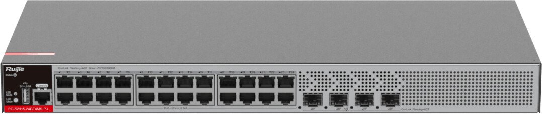 Управляемый коммутатор уровня 2+ Ruijie Networks RG-S2915-24GT4MS-P-L