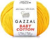 Baby cotton 3429 50 г 165 м (желтый)