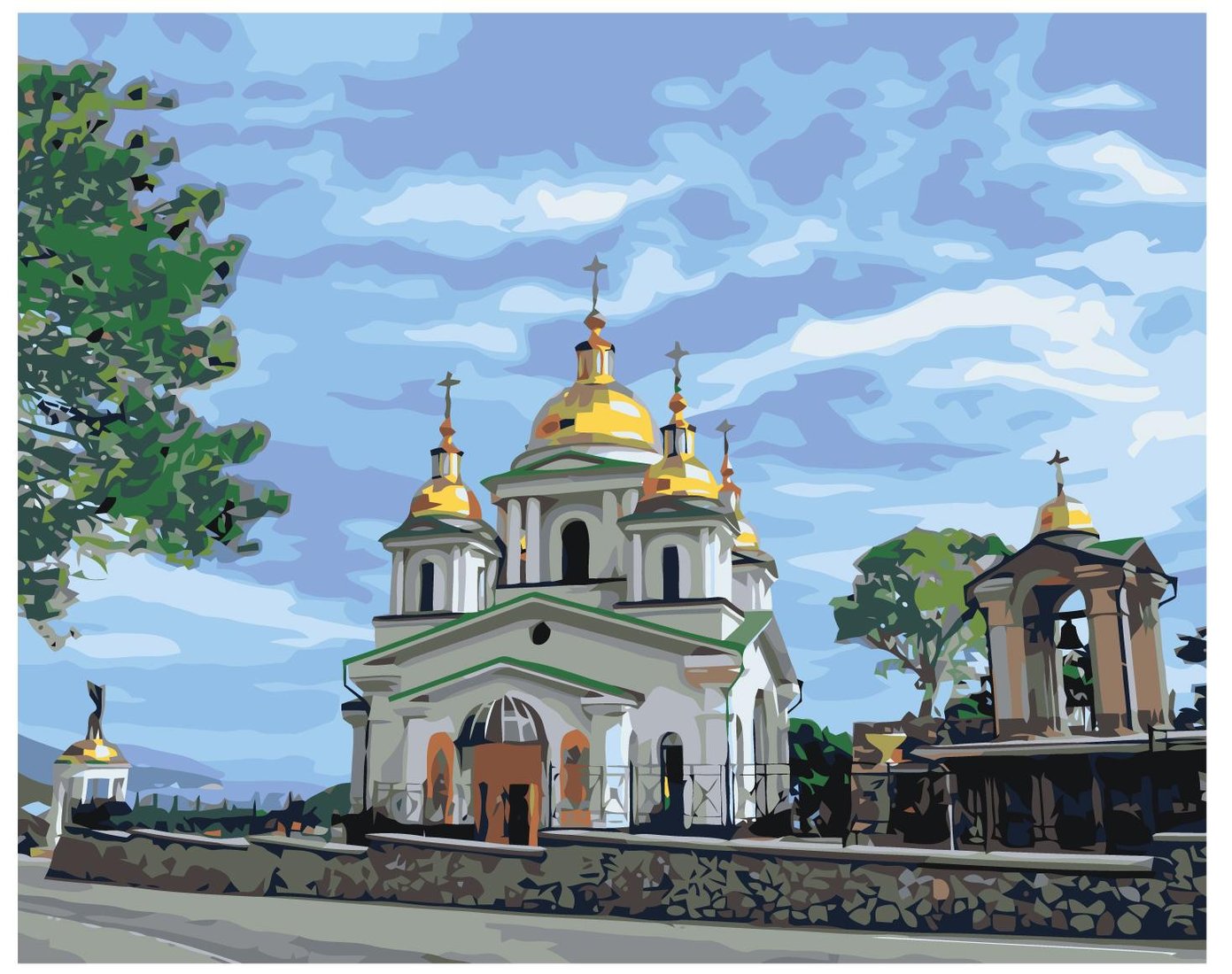 

Картина по номерам SLAVINA Живописный храм z6538v2