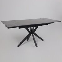 Кухонный стол Lepremo AV 2111 МДФ+керамика раздвижной 1200-1800x800 (черный матовый Shakespeare/черный)